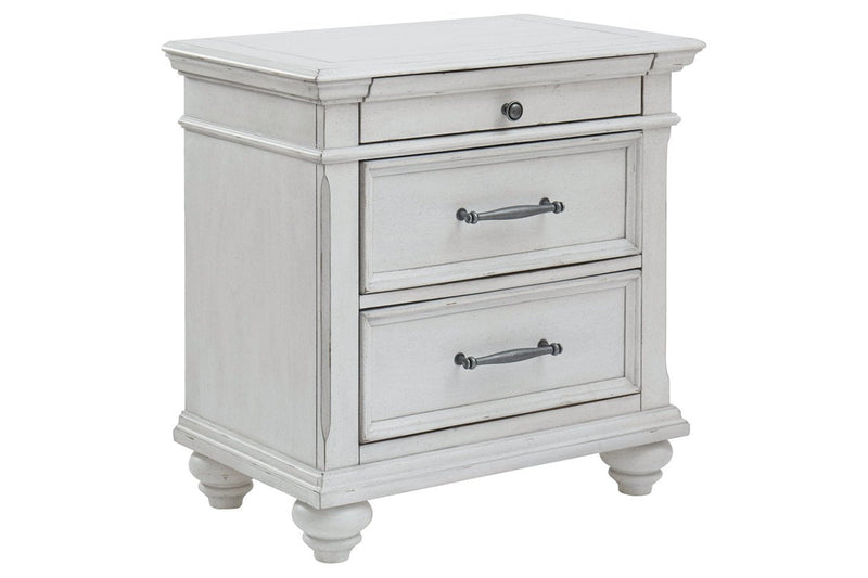 Kanwyn Whitewash Nightstand - Lara FurnitureNightstand