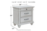 Kanwyn Whitewash Nightstand - Lara FurnitureNightstand