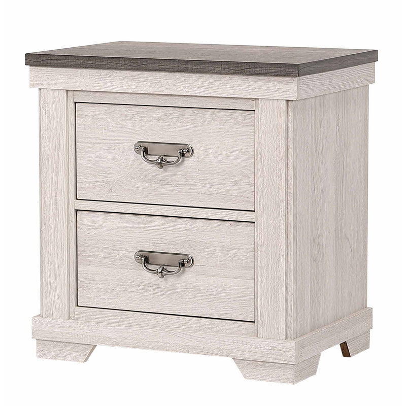 Leighton Two Tone Nightstand - Lara FurnitureNightstand