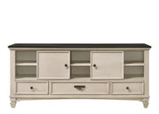 Saywer Antique 68" White/Brown TV Stand - Lara FurnitureTV Stand