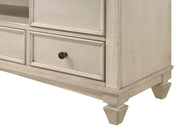 Saywer Antique 68" White/Brown TV Stand - Lara FurnitureTV Stand