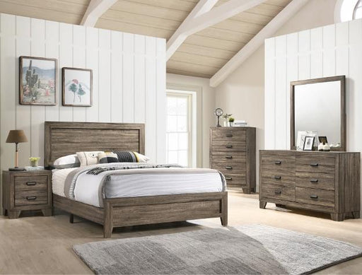 Millie Brown Queen Panel Bed - Lara Furniture
