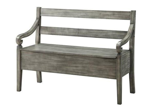 Kennedy Grey Storage Bench - Lara Furniture