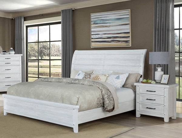 Maybelle White King Sleigh Bed