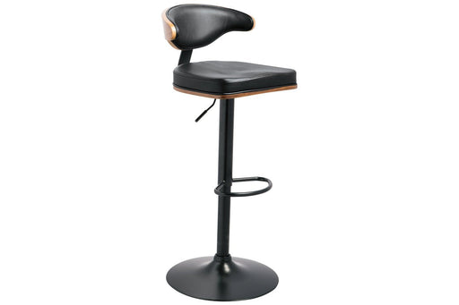 Bellatier Brown/Black Adjustable Height Bar Stool - Lara Furniture