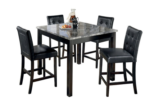 Maysville Black Counter Height Dining Table and Bar Stools (Set of 5) - Lara Furniture