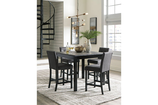 Garvine Two-tone Counter Height Dining Table and Bar Stools (Set of 5) - Lara Furniture