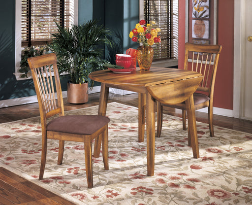 Berringer Rustic Brown Drop Leaf Dinette Set - Lara Furniture
