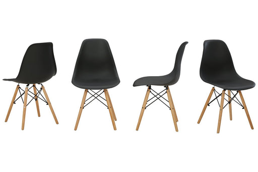 Jaspeni Black/Natural Dining Chair - Lara Furniture