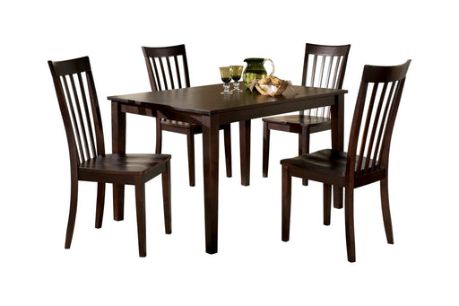 Hyland Reddish Brown Dining Table and Chairs (Set of 5) - Lara Furniture