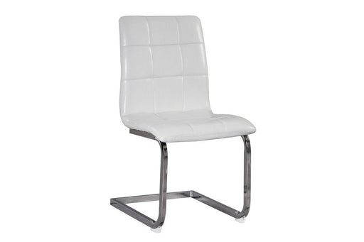 Madanere White/Chrome Finish Dining Chair - Lara Furniture
