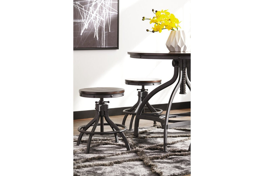 Odium Brown Counter Height Dining Table and Bar Stools (Set of 5) - Lara Furniture