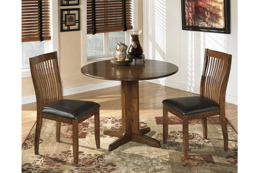 Stuman Medium Brown Dining Drop Leaf Table - Lara Furniture