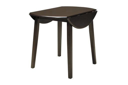 Hammis Dark Brown Dining Drop Leaf Table - Lara Furniture