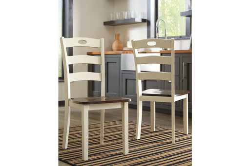 Woodanville Cream/Brown Dining Chair (Set of 2) - Lara Furniture