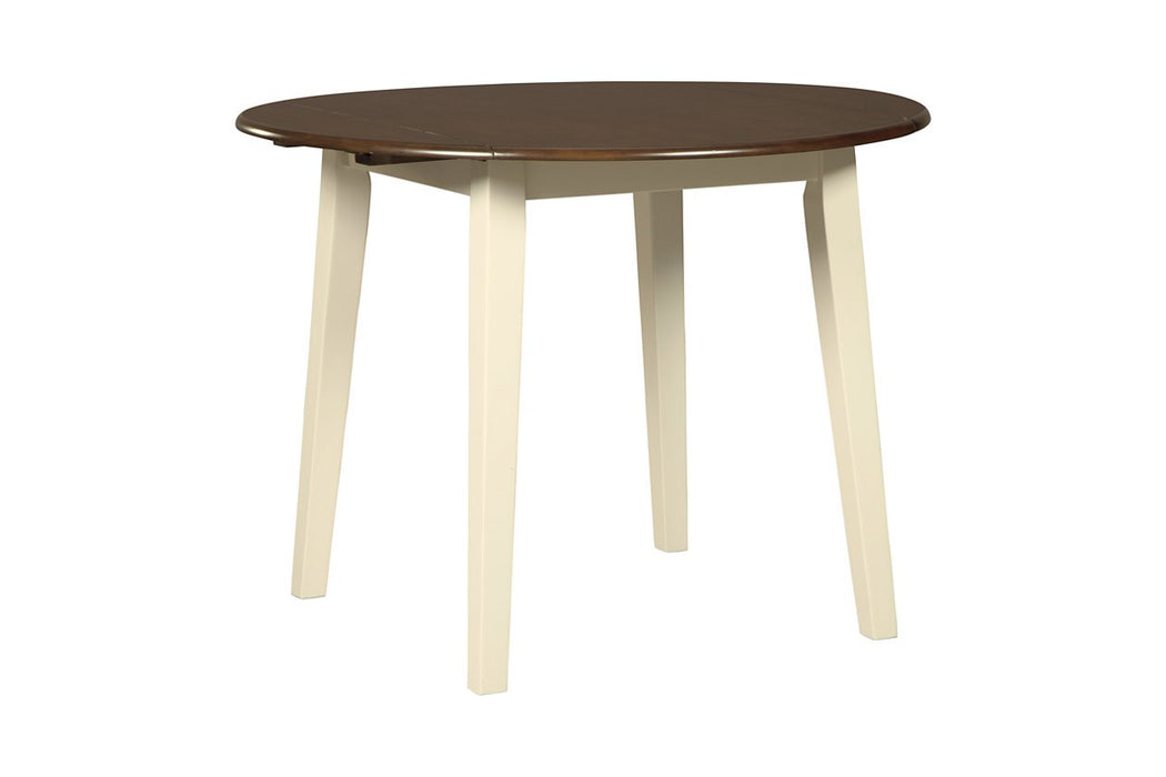 Woodanville Cream/Brown Dining Drop Leaf Table - Lara Furniture