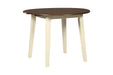 Woodanville Cream/Brown Dining Drop Leaf Table - Lara Furniture