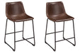 Centiar Brown Counter Height Bar Stool (Set of 2) - Lara Furniture