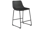 Centiar Black Counter Height Bar Stool (Set of 2) - Lara FurnitureBarstool