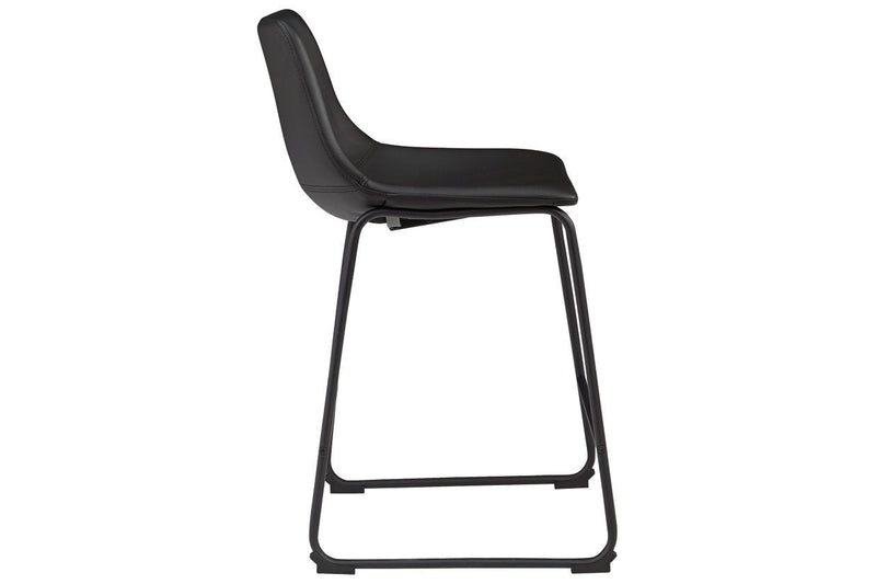 Centiar Black Counter Height Bar Stool (Set of 2) - Lara FurnitureBarstool