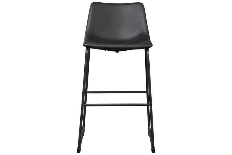 Centiar Black Pub Height Bar Stool (Set of 2) - Lara FurnitureBarstool