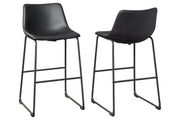 Centiar Black Pub Height Bar Stool (Set of 2) - Lara FurnitureBarstool