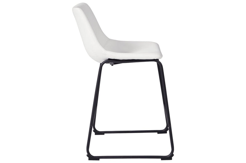 Centiar White Counter Height Bar Stool (Set of 2) - Lara FurnitureBarstool