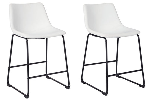 Centiar White Counter Height Bar Stool (Set of 2) - Lara FurnitureBarstool