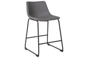 Centiar Gray Counter Height Bar Stool (Set of 2) - Lara FurnitureBarstool