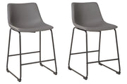 Centiar Gray Counter Height Bar Stool (Set of 2) - Lara FurnitureBarstool