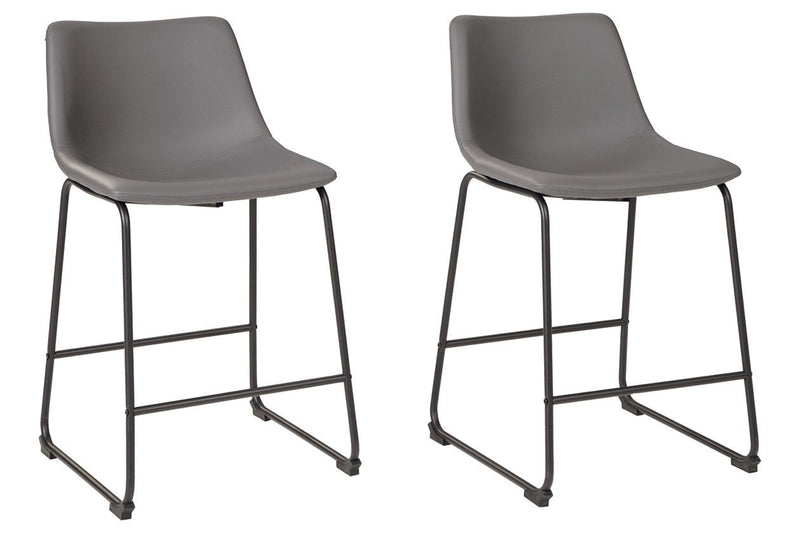 Centiar Gray Counter Height Bar Stool (Set of 2) - Lara FurnitureBarstool