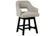 Tallenger White/Dark Brown Counter Height Bar Stool (Set of 2) - Lara FurnitureBarstool