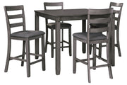 Bridson Gray Counter Height Dining Table and Bar Stools (Set of 5) - Lara FurnitureDining Room Set