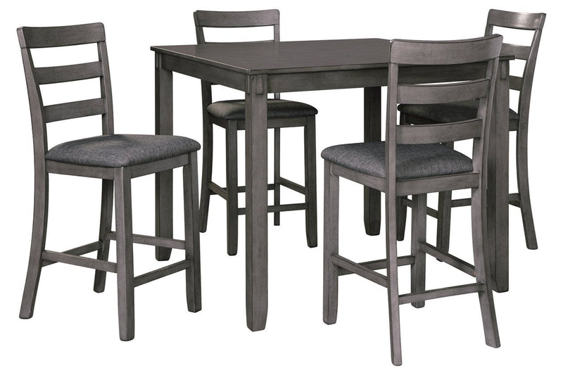 Bridson Gray Counter Height Dining Table and Bar Stools (Set of 5) - Lara FurnitureDining Room Set