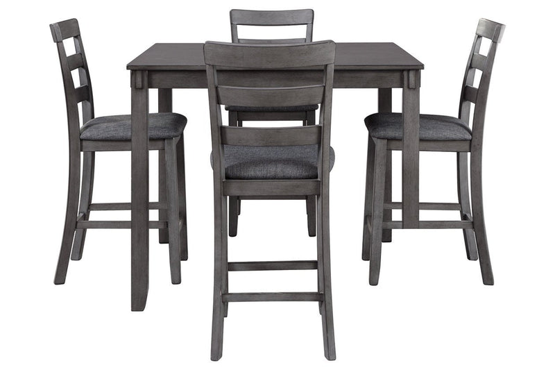 Bridson Gray Counter Height Dining Table and Bar Stools (Set of 5) - Lara FurnitureDining Room Set