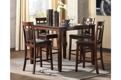 Bennox Brown Counter Height Dining Table and Bar Stools (Set of 5) - Lara Furniture