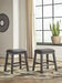 Caitbrook Gray Counter Height Upholstered Bar Stool (Set of 2) - Lara Furniture
