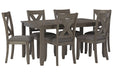 Caitbrook Gray Dining Table and Chairs (Set of 7) - Lara Furniture