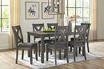 Caitbrook Gray Dining Table and Chairs (Set of 7) - Lara Furniture
