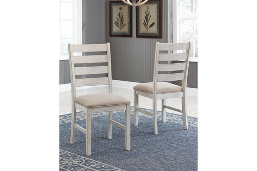 Skempton White/Light Brown Dining Chair (Set of 2) - Lara Furniture