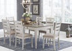 Skempton White-Light Brown Dining Room Set - Lara Furniture