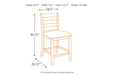 Rokane Light Brown Counter Height Bar Stool (Set of 2) - Lara Furniture