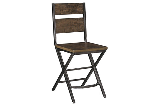 Kavara Medium Brown Counter Height Bar Stool (Set of 2) - Lara Furniture