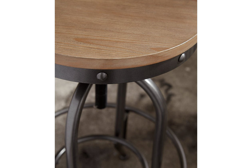 Pinnadel Light Brown Counter Height Bar Stool - Lara Furniture