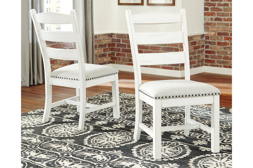 Valebeck Beige/White Dining Chair (Set of 2) - Lara Furniture