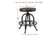 Valebeck Brown/Black Counter Height Bar Stool (Set of 2) - Lara Furniture