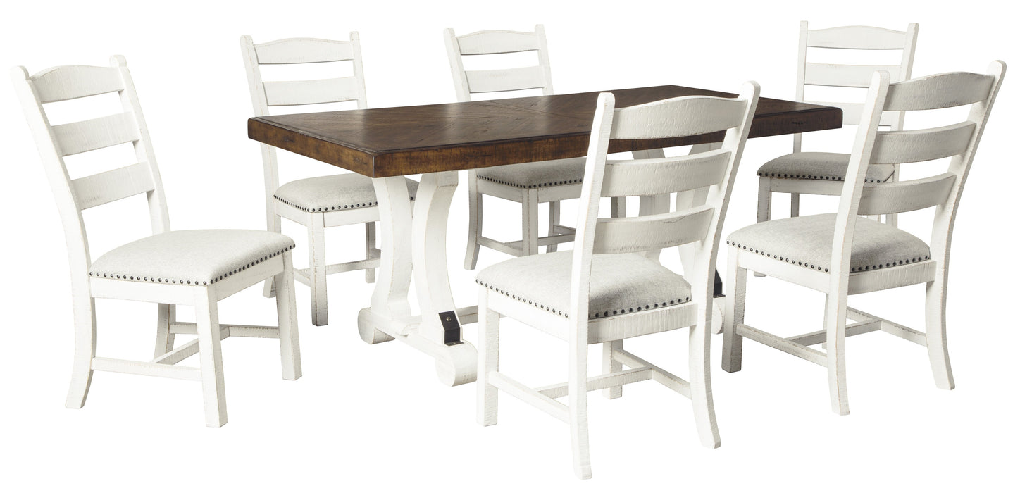Valebeck White-Brown Dining Room Set - Lara Furniture