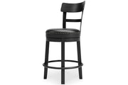 Valebeck Black Counter Height Bar Stool - Lara FurnitureBarstool