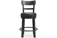 Valebeck Black Counter Height Bar Stool - Lara Furniture