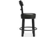 Valebeck Black Counter Height Bar Stool - Lara FurnitureBarstool